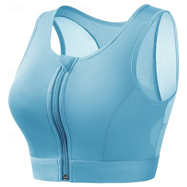 Women's Sports Bra Yoga Top Workout Tops Crew Neckline