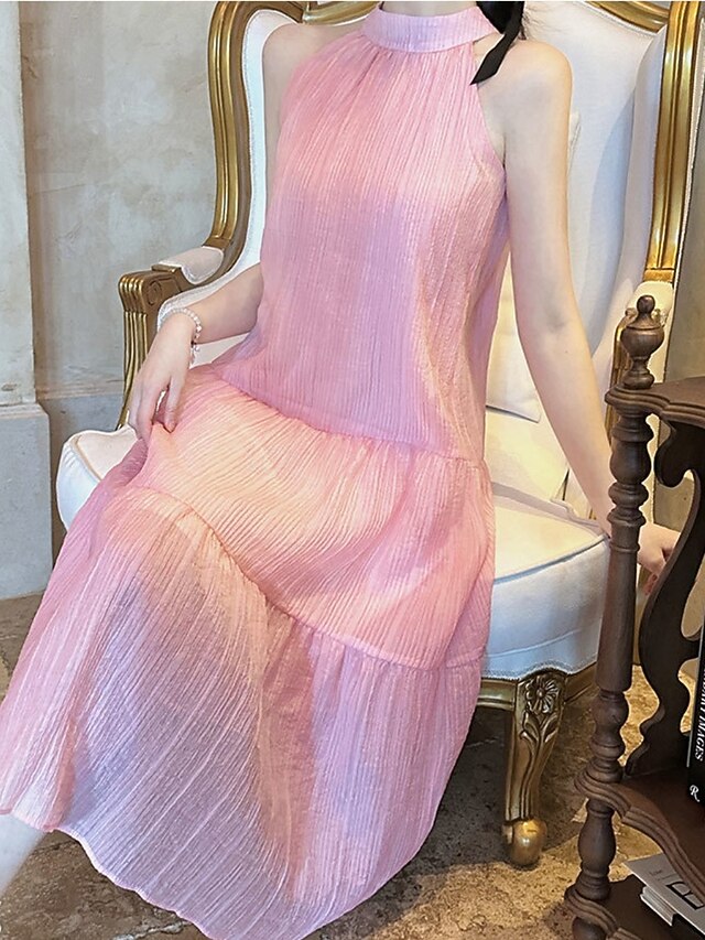 Women's Maxi Dress A Line Dress Summer Dress Halter Dress