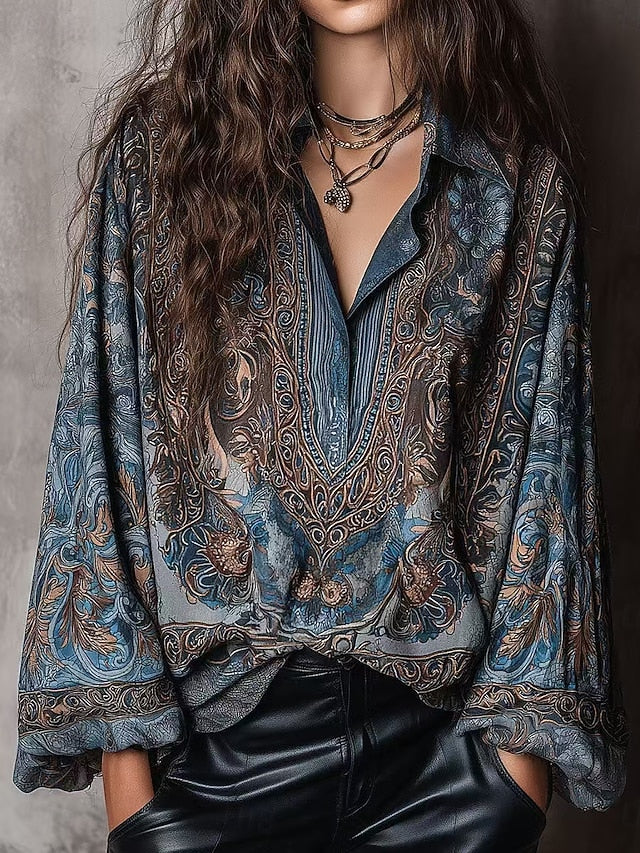 Women's Shirt Casual Shirt Paisley Vintage Stylish Classic