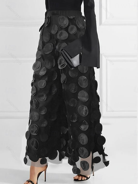 Women's Wide Leg Chinos Streetwear Casual Full Length