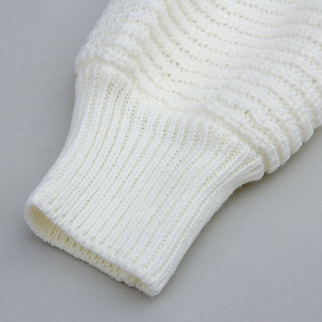 Women's Mini Dress Sweater Dress Fashion Modern Lantern