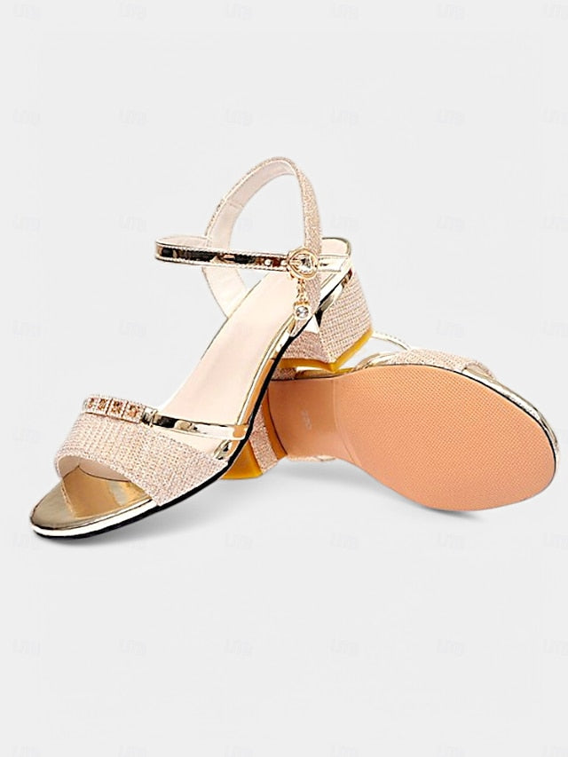Rhinestone for Shoes Sandals - Elegant Heeled Women Silver
