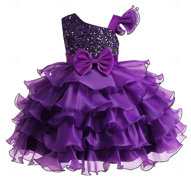 Party Kids Flower Ball Pageant Ruffle Girls Wedding Gown Dress