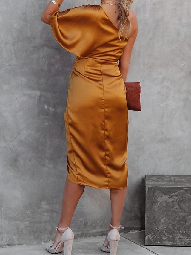 Women's Mini Dress Satin Dress Prom Dress Party Dress