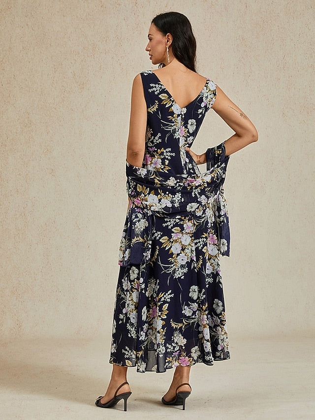Women's Maxi long Dress Chiffon Dress Elegant Vacation