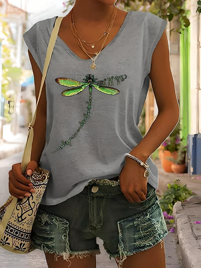 Women's T Shirt Print Graphic Animal Stylish Casual
