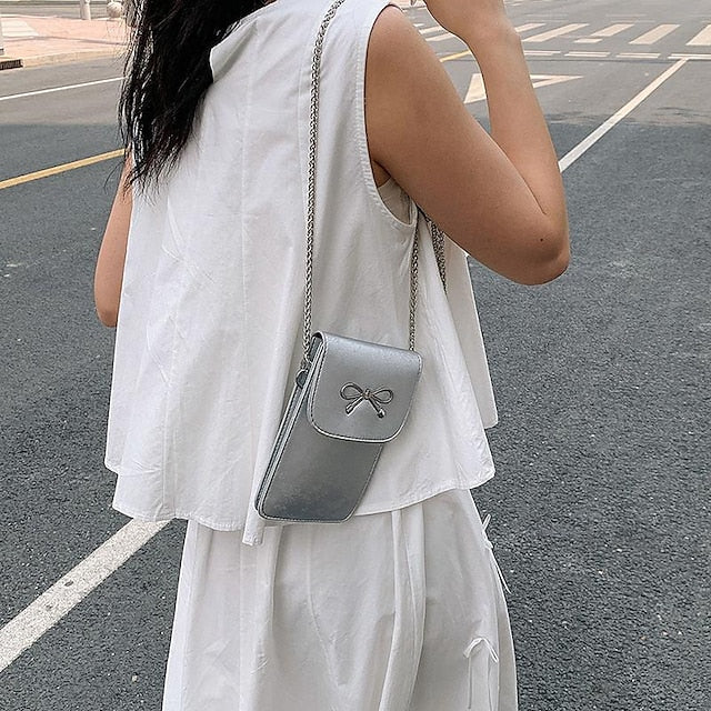 Leather Women's Phone Bag Daily PU Mobile Crossbody