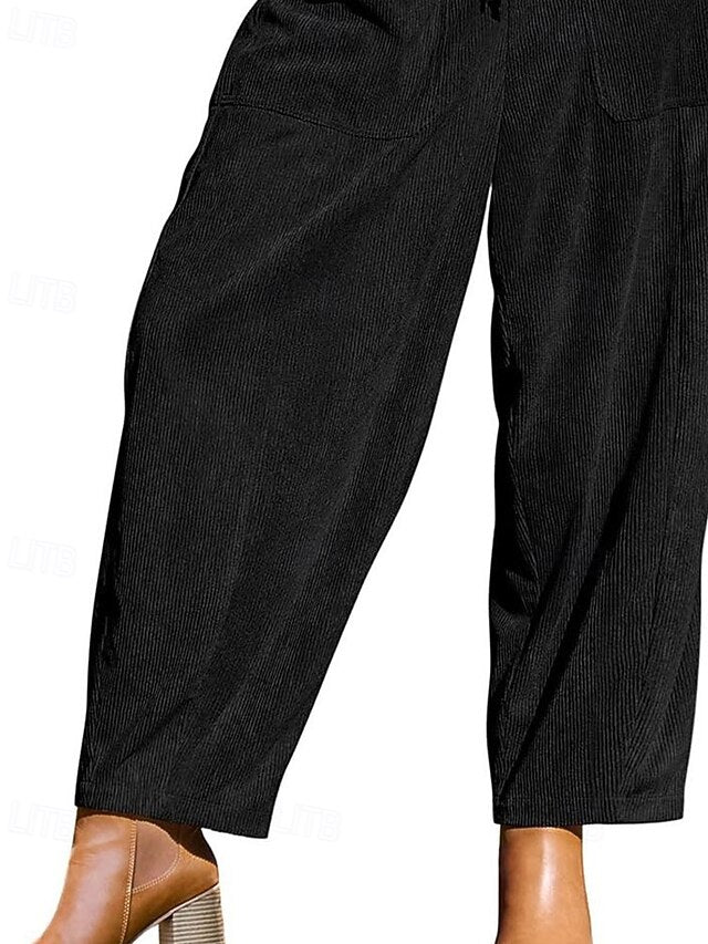 Women's Culottes Wide Leg Chinos Pants Trousers Harem Pants