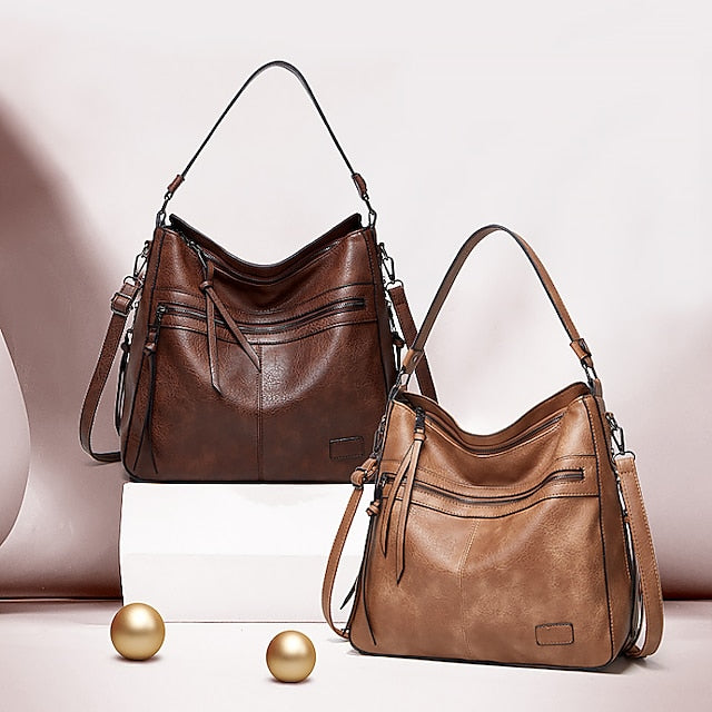 Bag PU Crossbody Women's Leather Shoulder Hobo Tote