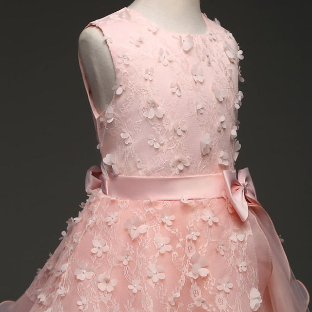 Dress Girl Girls' Flower Solid Colored Kids