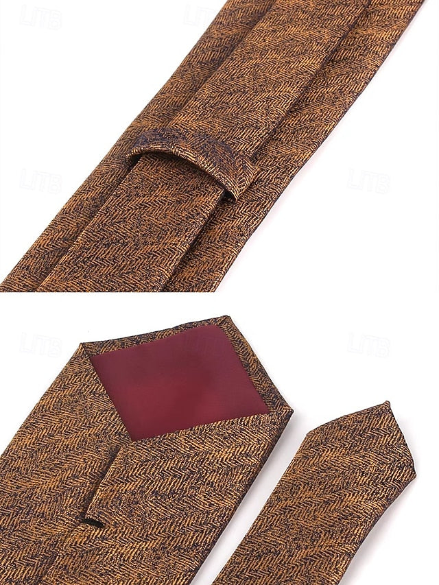 Men's Herringbone Tie Polyester Christmas Stylish –