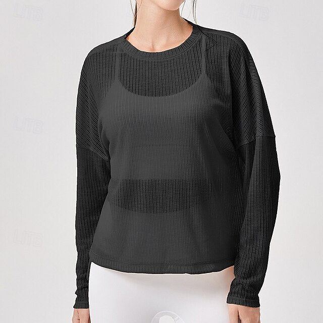 Women's Activewear Yoga Shirts Workout Tops Crew Neck