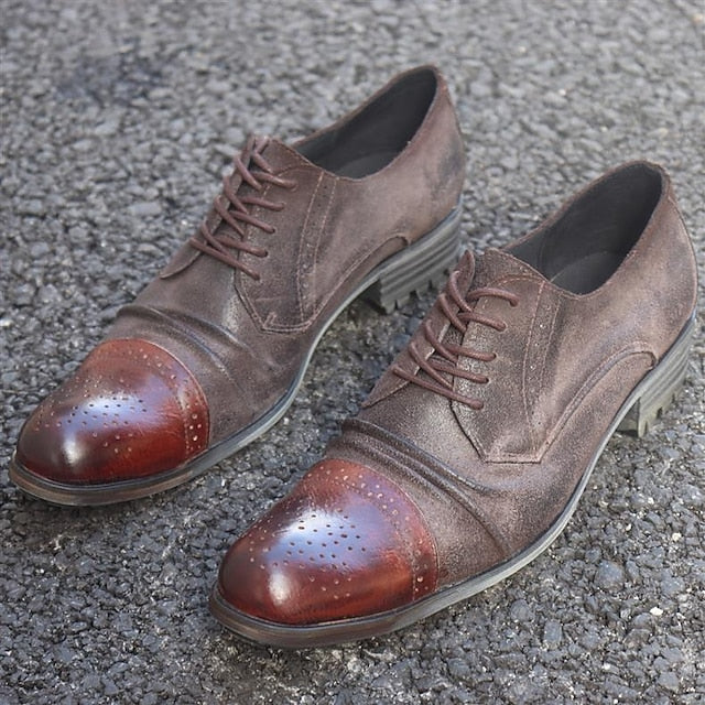 Genuine Oxford Leather Vintage – Men's Brogue Shoes