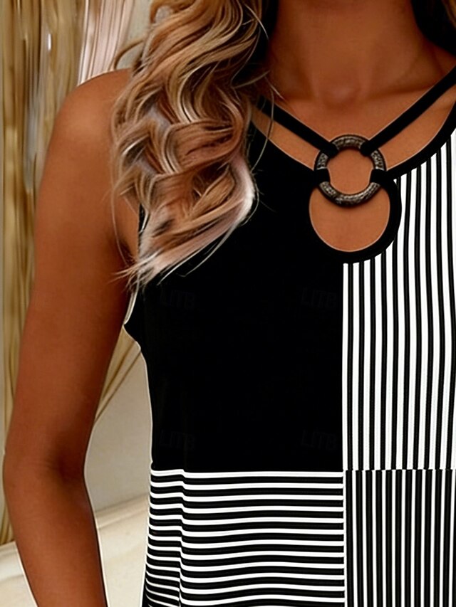 Women's Keyhole Top Tunic Tank Top Keyhole Graphic