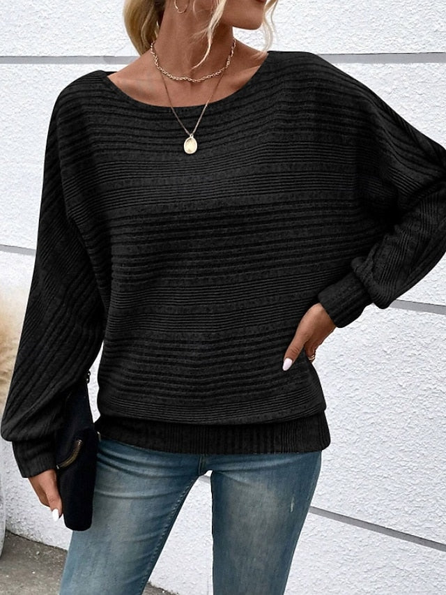 Women's Texture Blouse Blouse Plain Modern Casual Long