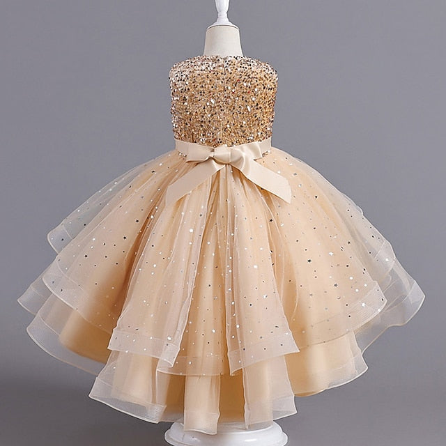 Kids Dress Girls' Solid Sleeveless Color Party