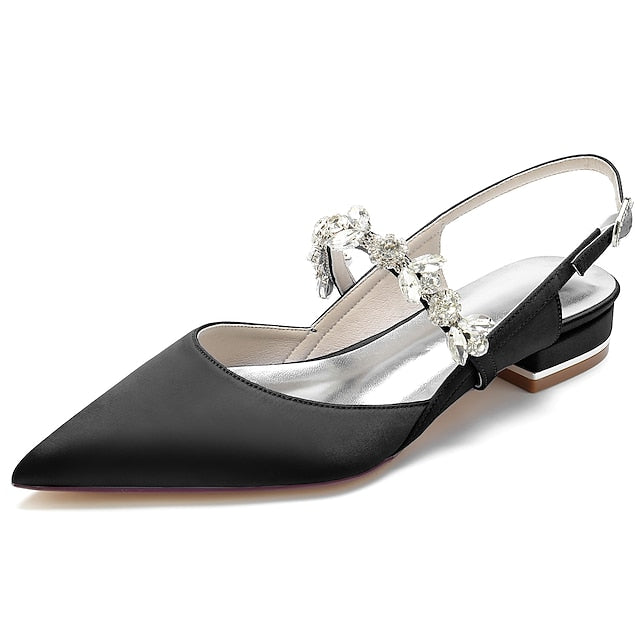 Wedding Bridal Shoes Women's Heel Flat Crystal