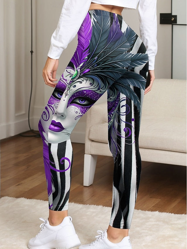 Carnival Women's Leggings Vacation Vintage Ethnic Style