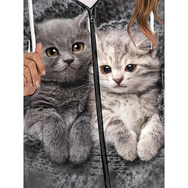 Women's Hooded Sweatshirt Jacket Long Sleeve Zip Up Hoodie