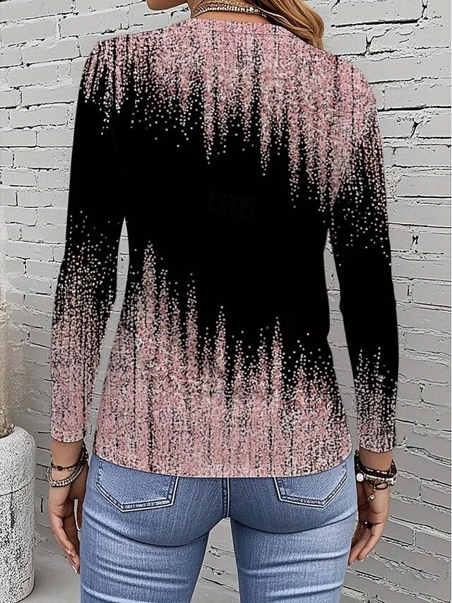 Women's T Shirt Print Graphic Geometric Geometry Vintage