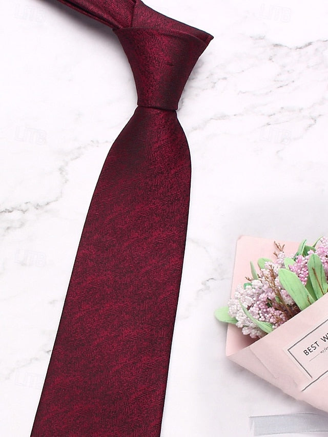 Men's Herringbone Tie Polyester Christmas Stylish –