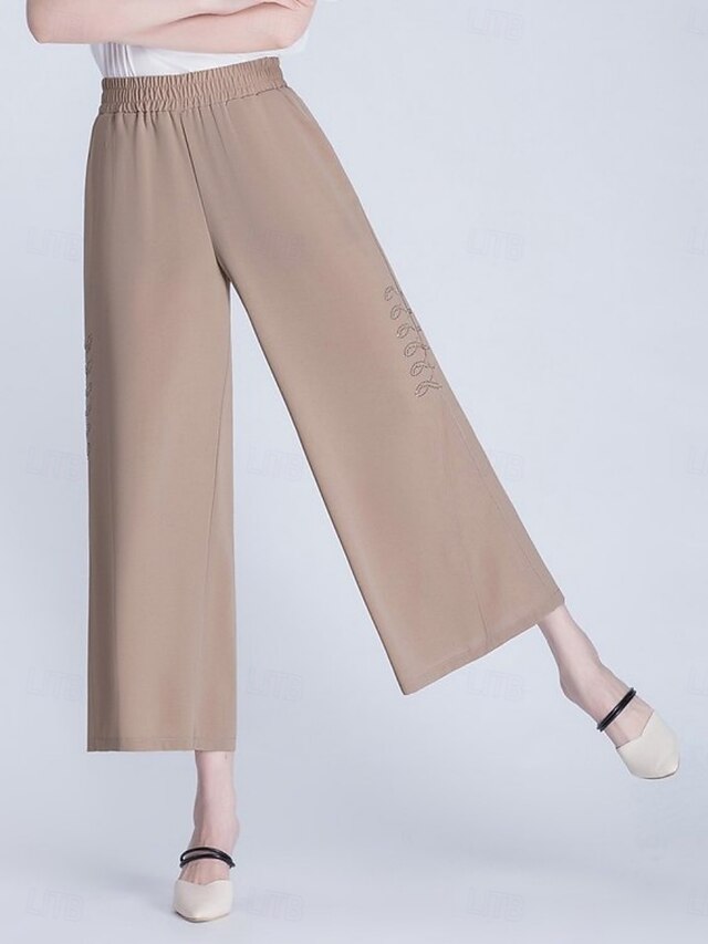 Women's Wide Leg Trousers Casual Pants Vacation Fashion