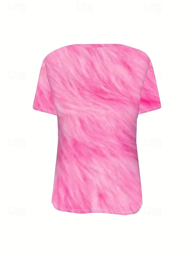 Women's T Shirt Summer Tops Print Graphic Color Gradient