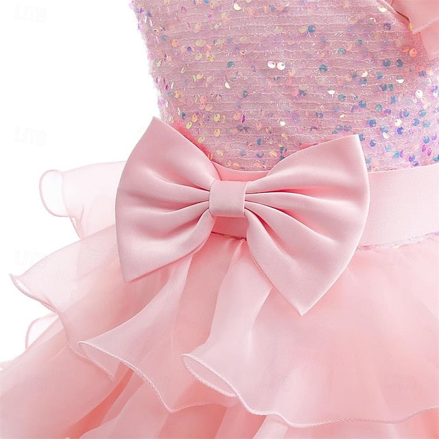 Party Kids Flower Ball Pageant Ruffle Girls Wedding Gown Dress