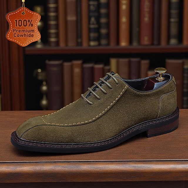 Shoes Genuine Leather Men's - Suede Cowhide Classic Derby