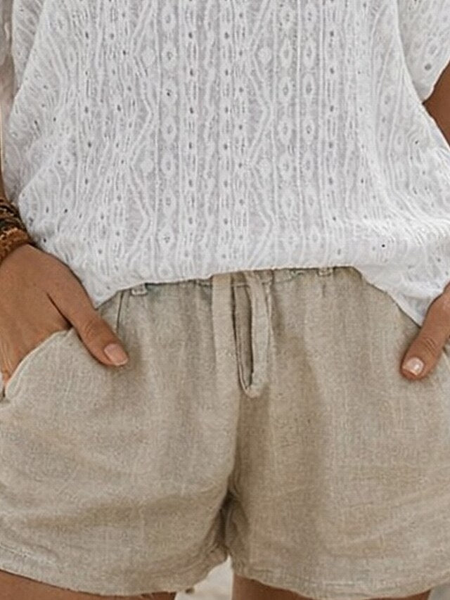 Women's T Shirt Lace Splicing Top Tee Top Lace Plain