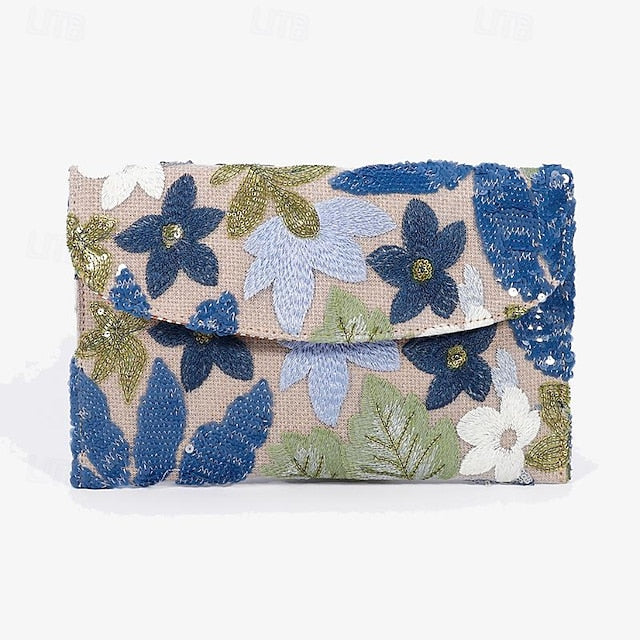 Handheld - Bag Floral Women's Evening Embroidered Clutch