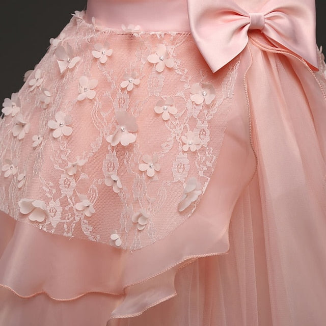 Dress Girl Girls' Flower Solid Colored Kids