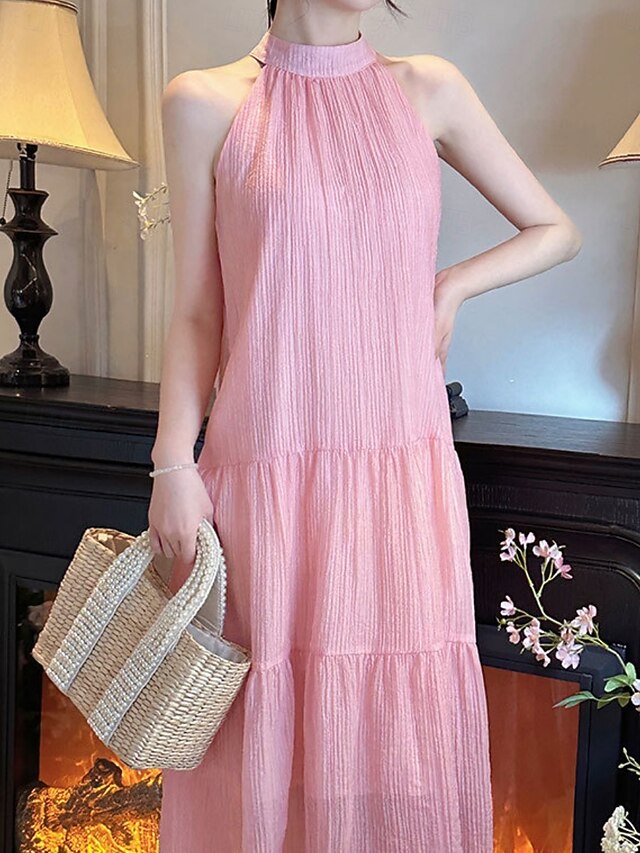 Women's Maxi Dress A Line Dress Summer Dress Halter Dress