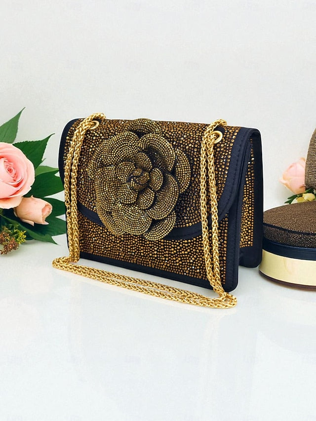 Rhinestone Gold with Women's Slingback Pumps Matching