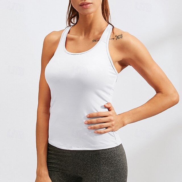 Women's Tank Top Strap Tank Yoga Top Crew Neck Quick Dry