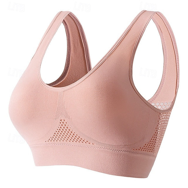 Women's Light Support Sports Bra Running Bra Open Back Bra