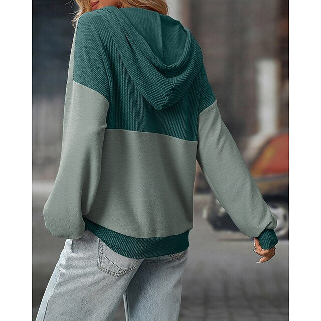 Women's Pullover Sweatshirt Casual Hoodies Drawstring with