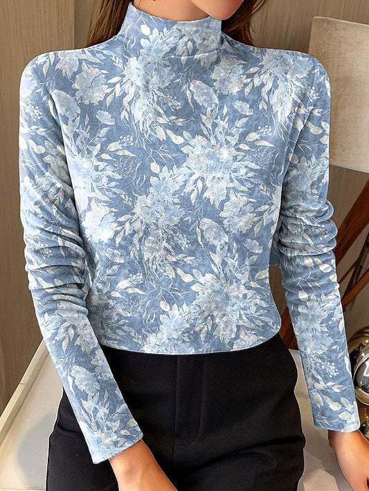 Women's Tunic Tee Print Floral Graphic Elegant Vintage