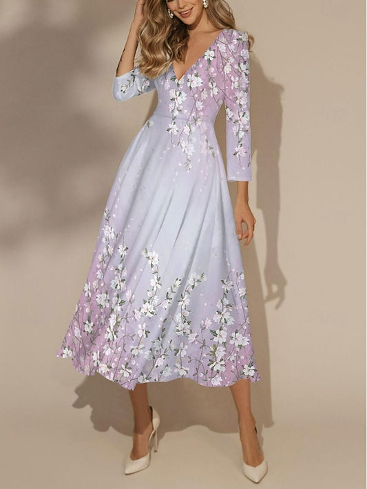 Women's Maxi Dress Swing Dress Semi Formal Dress Floral