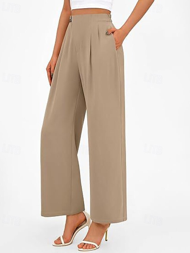 Women's Wide Leg Streetwear Casual Full Length Natural