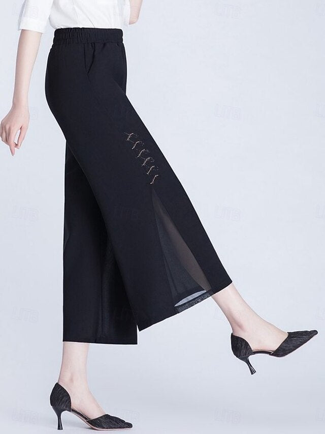 Women's Wide Leg Trousers Casual Pants Vacation Fashion