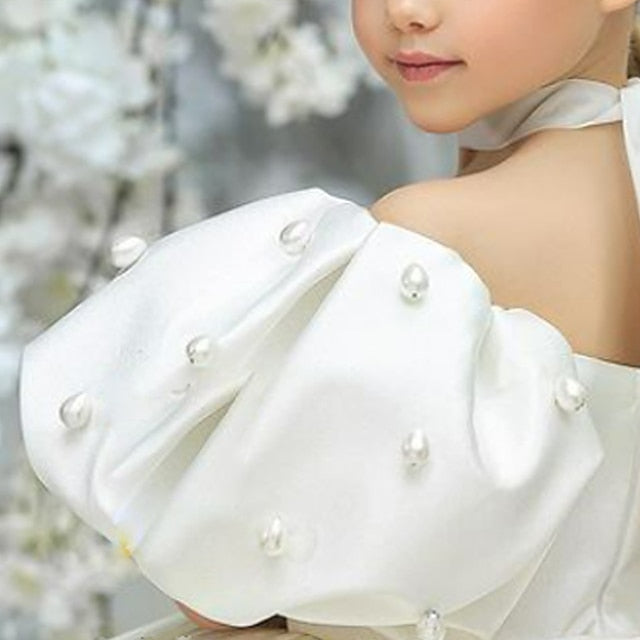 Dress Girl Kids Color Girls' Solid Flower