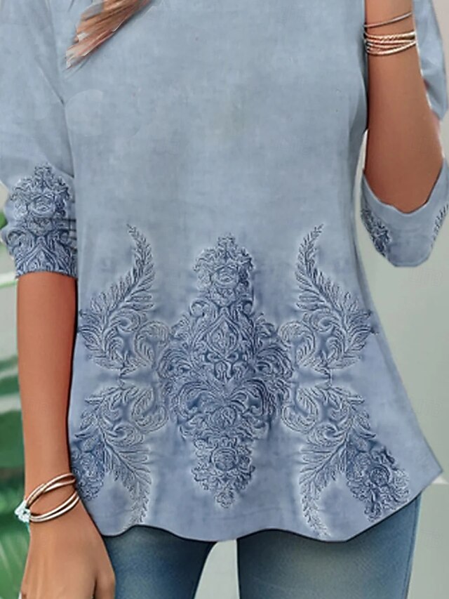 Women's T Shirt Print Floral Graphic Fashion Stylish Casual