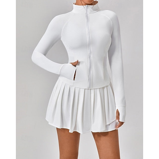 Women's Solid Colored Tennis Set Casual Skirt Tennis Skirts