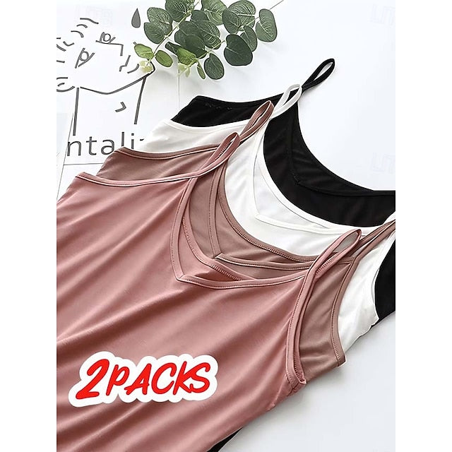 Women's Camisole Tank Top Backless Solid Color Daily Basic