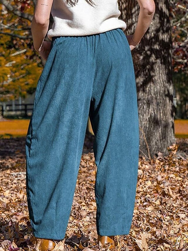 Women's Culottes Wide Leg Chinos Pants Trousers Harem Pants