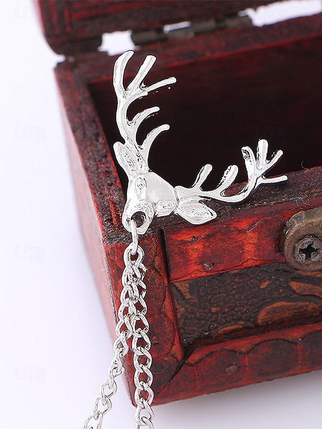 Pins Men's Alloy Reindeer – Elegant Christmas Collar