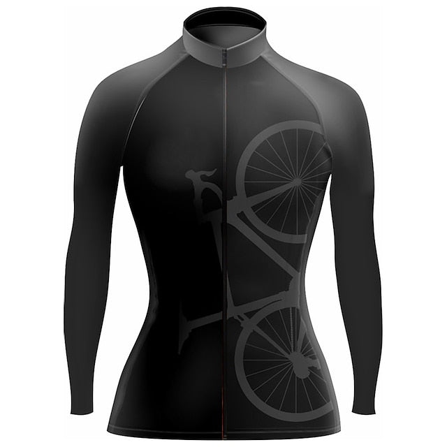 Women's Cycling Jersey Graphic Funny Long Sleeve Bike