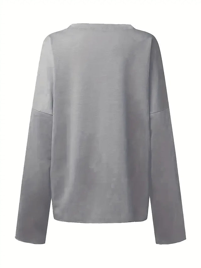 Women's Oversized Sweatshirt Pullover Cotton Blend Letter