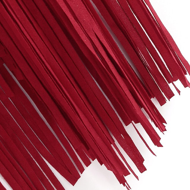 Retro Vintage 1970s Suede Vest Sleeveless Hippie Tassel Fringe